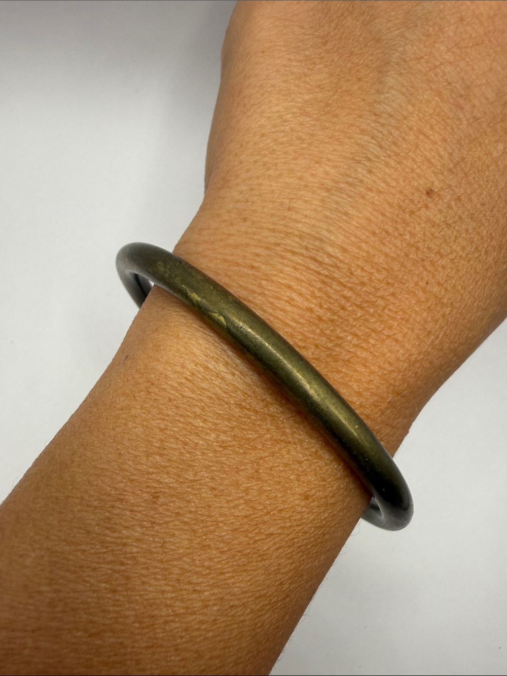 Vintage Gold Tone Brass Large Cuff Bangle Statement Bracelet